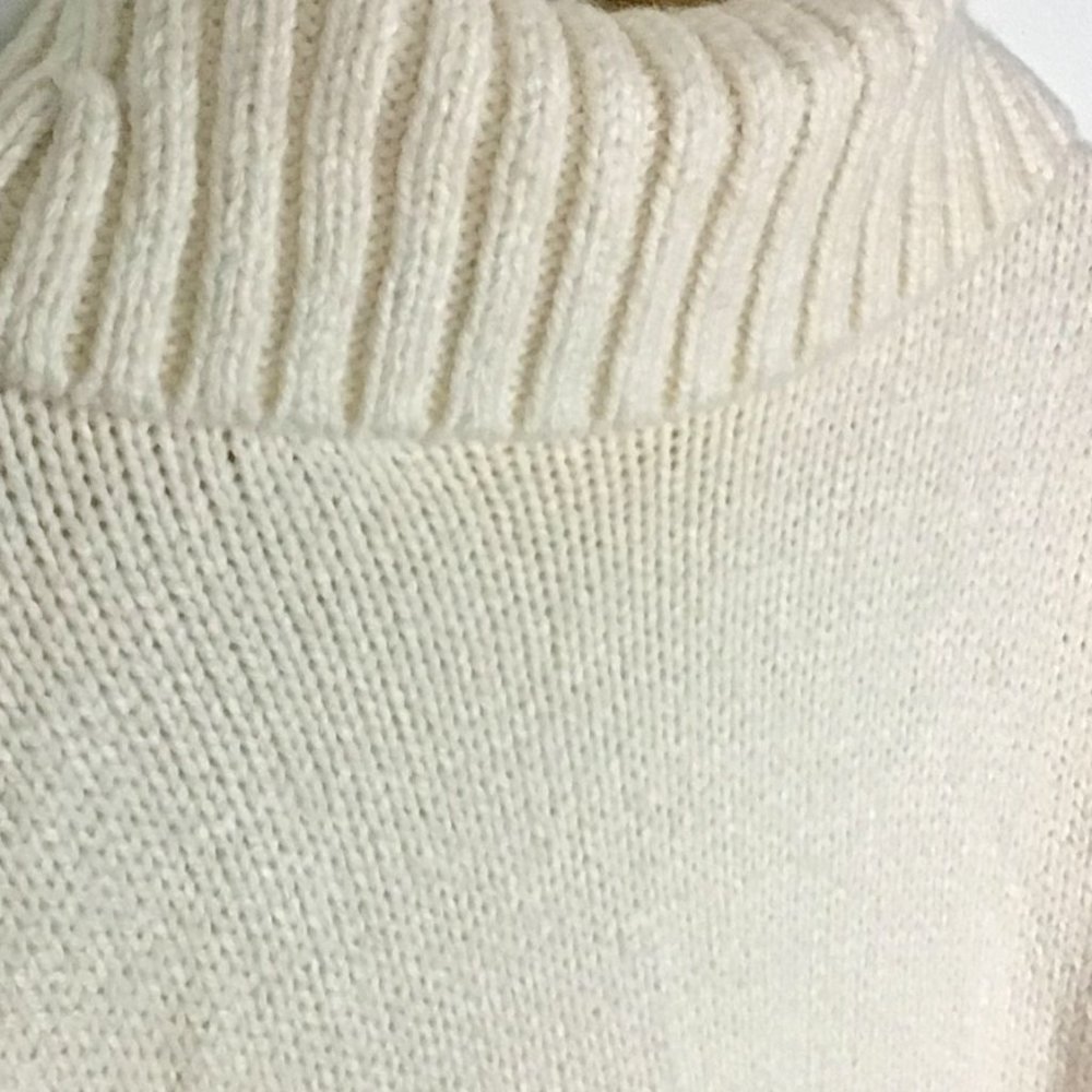 ASOS Open Back Knitted Roll Neck Off White Sweater - Picture 4 of 10